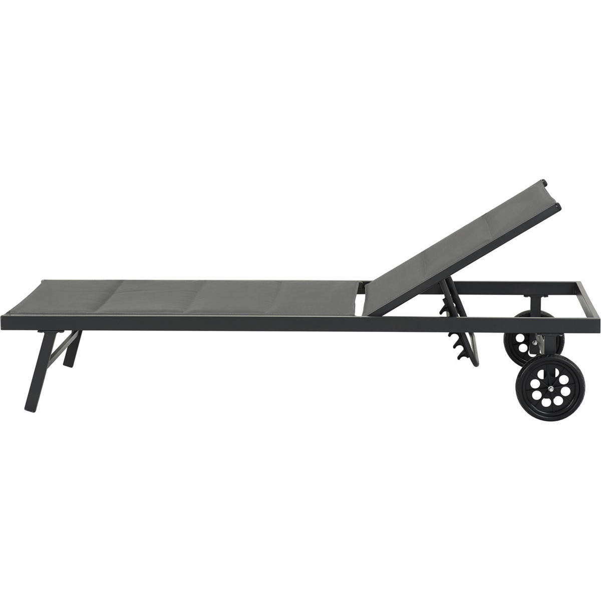 SONNENLIEGE bella Grau - Grau, Metall (65/91/200cm) - Habitat Garten