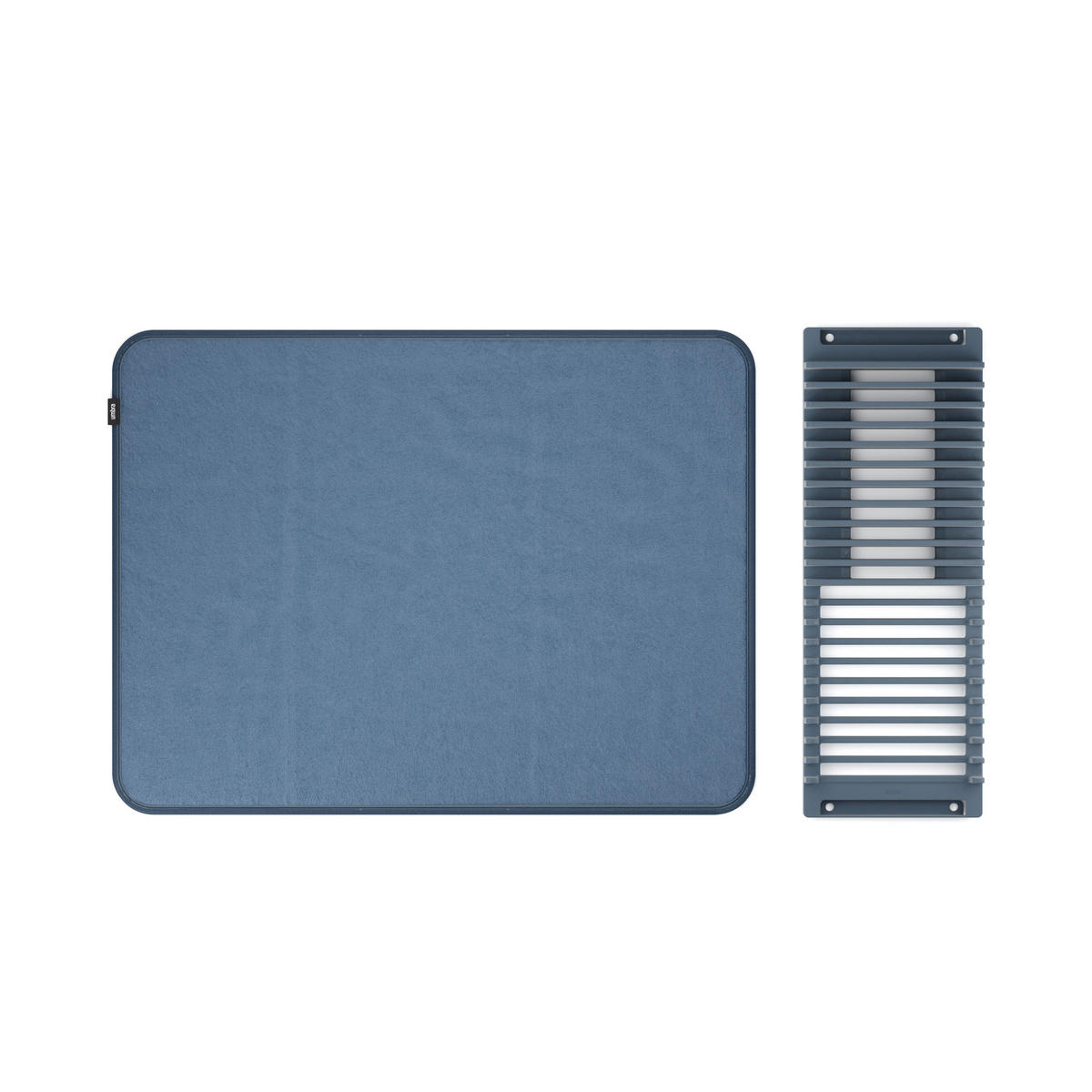 ABTROPFGESTELL Udry mit Abtropfmatte, Schieferblau - Blau, Kunststoff (46/4/61cm) - Umbra