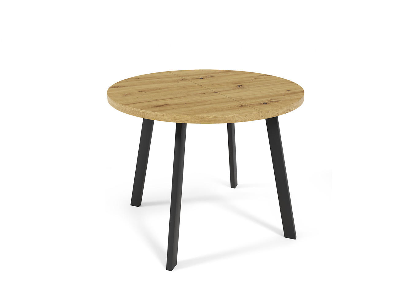 ESSTISCH Yavin Gold Craft Eiche / Schwarz 100/176 / 100 / 76cm - Eiche Bianco/Schwarz, Holz/Holzwerkstoff (100/100/76cm) - Feldmann-Wohnen