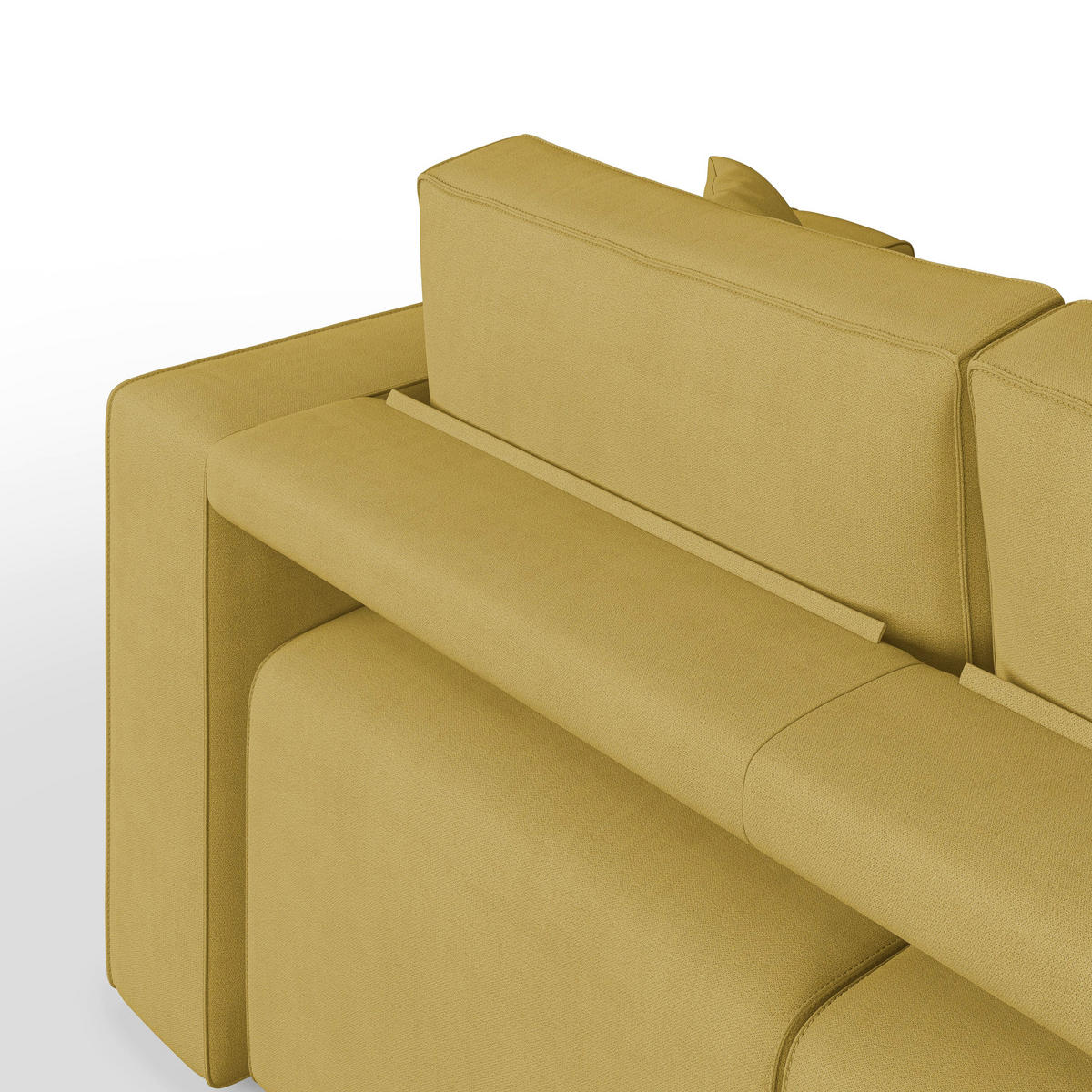 LINEARSOFA Morfeo - Gelb, Textil (245/86/99cm) - Divani.store