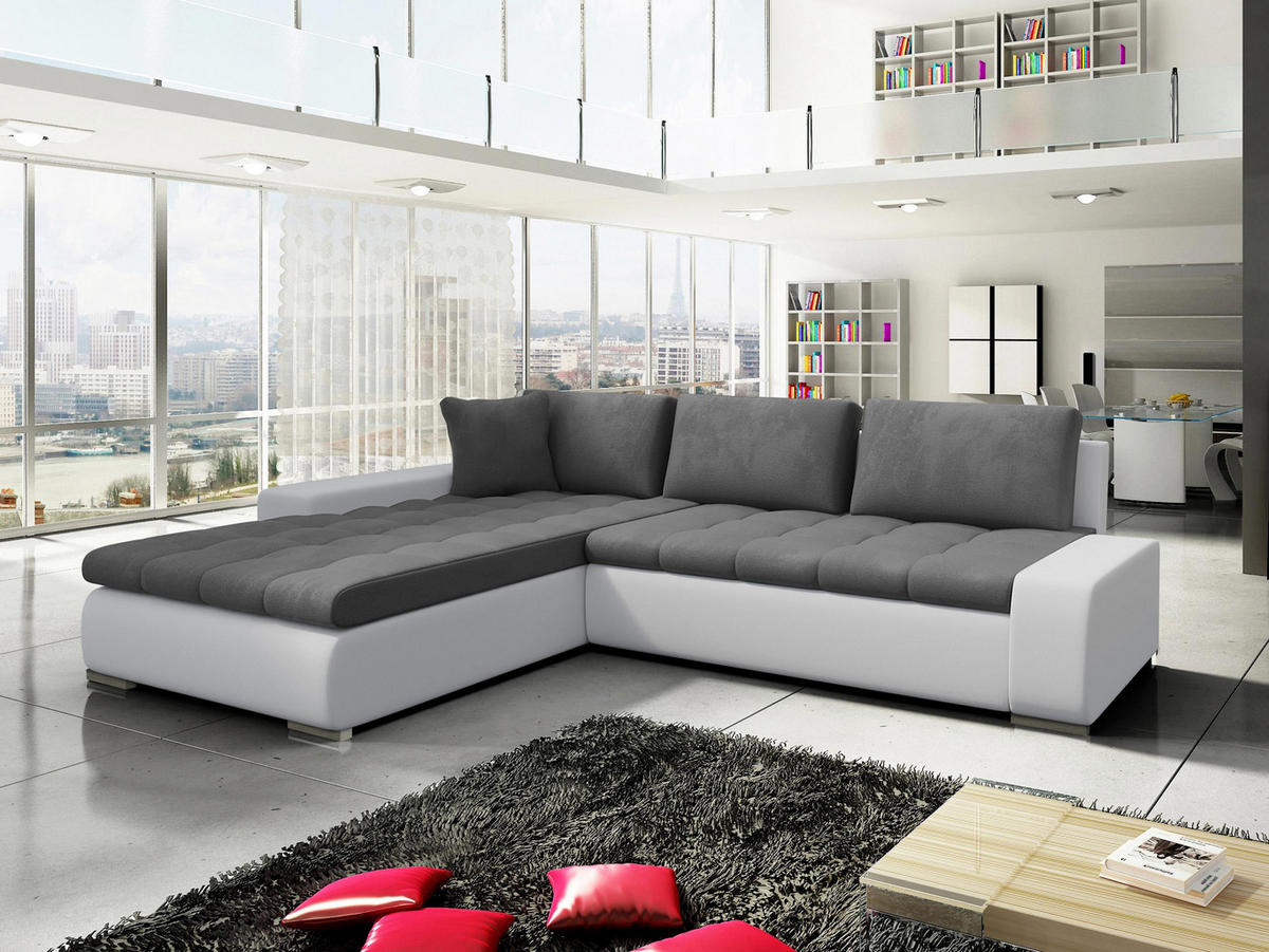 ECKSOFA Orkan - Weiß, Holz/Textil (302/213cm) - MIRJAN24