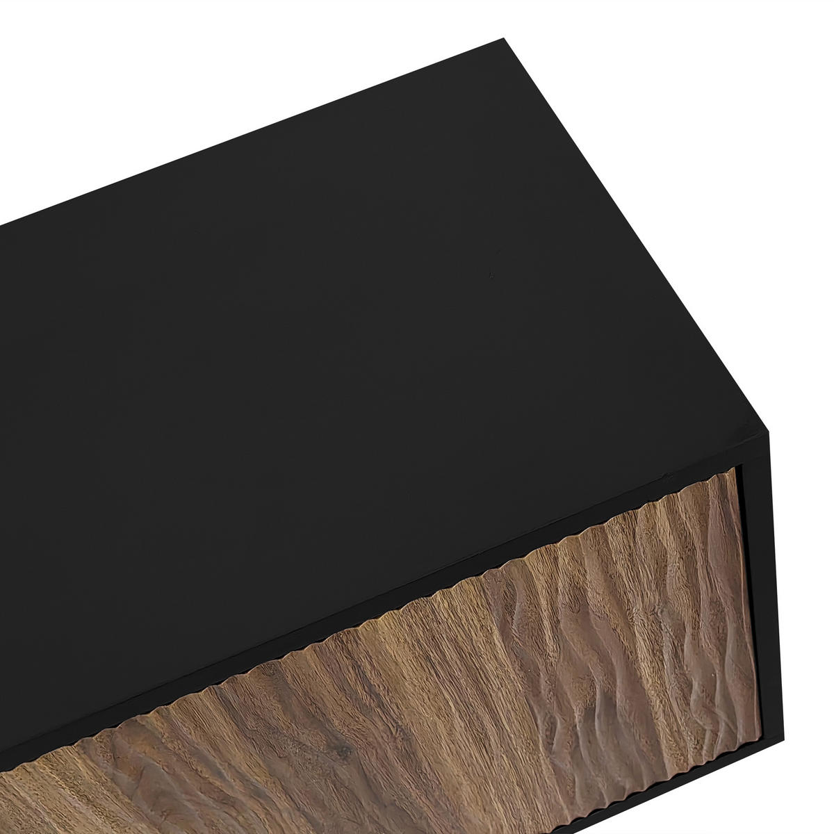 TV-LOWBOARD Schwarz-Natur 180/38/50 cm - Schwarz, Holzwerkstoff (180/50/38cm) - PANGIVO