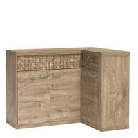 KOMMODE YASUO 132/99/40,5cm mit Schubladen 3 Türen Eichefarben - Eichefarben, Holzwerkstoff (132/99/40.5cm) - MASSENO