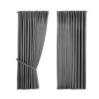 SCHLAUFENGARDINE 2ER SET »Jena« HxB 250x300 cm Grau - Grau, Textil (300/250cm) - Gardinenbox