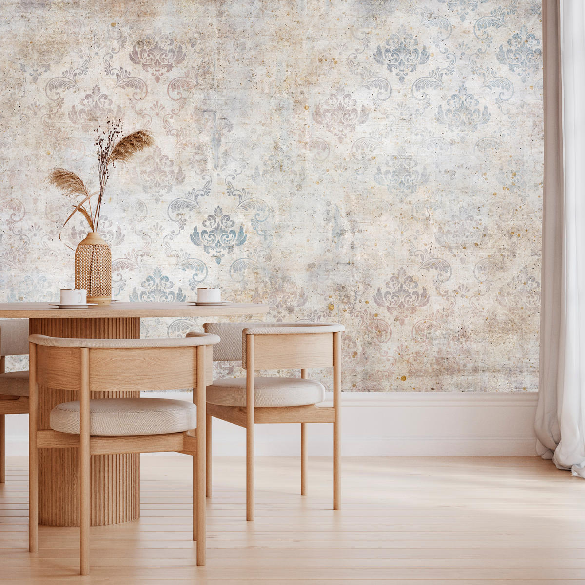 FOTOTAPETE für Schlafzimmer Vintage Ornamente Dekorativ 450x315 - Beige/Braun, Papier (450/315cm) - Muralo