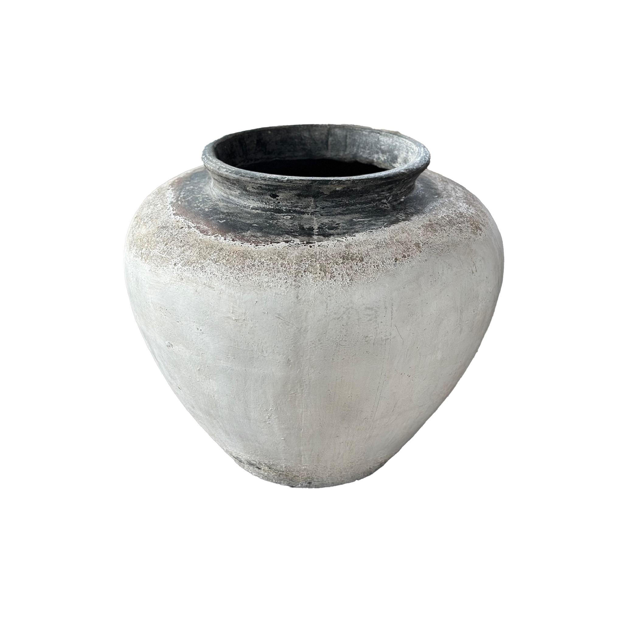 TOPF Jinsu Weiß 80/80/70cm - Weiß, Stein (70cm) - PTMD Collection