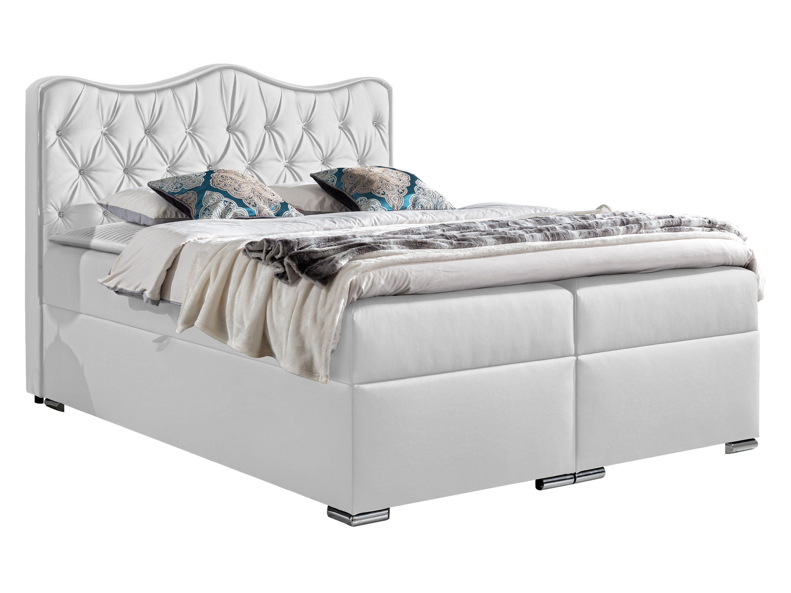 BOXBETT Sultan - Weiß, Holz (160/200cm) - MIRJAN24