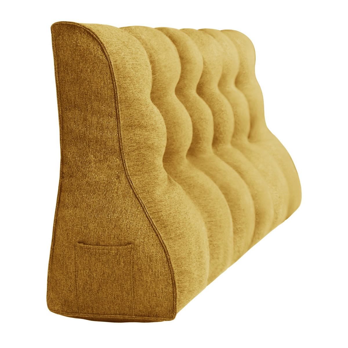RÜCKENKISSEN Körperkontur Leinenlook Gelb 160 cm - Gelb, Textil (55/160cm) - Vercart