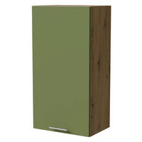 HÄNGESCHRANK Brerra W4/50 Eiche Artisan / RAL 6025 farngrün Matt 50 / 32,5 / 96cm - Eiche Artisan/Grün, Holz/Holzwerkstoff (50/96/32.5cm) - Feldmann-Wohnen