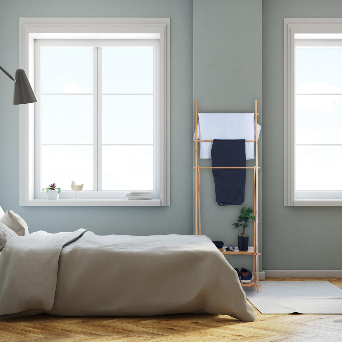 HANDTUCHSTÄNDER - Hellbraun, Holz (53.5/153/30cm) - Relaxdays