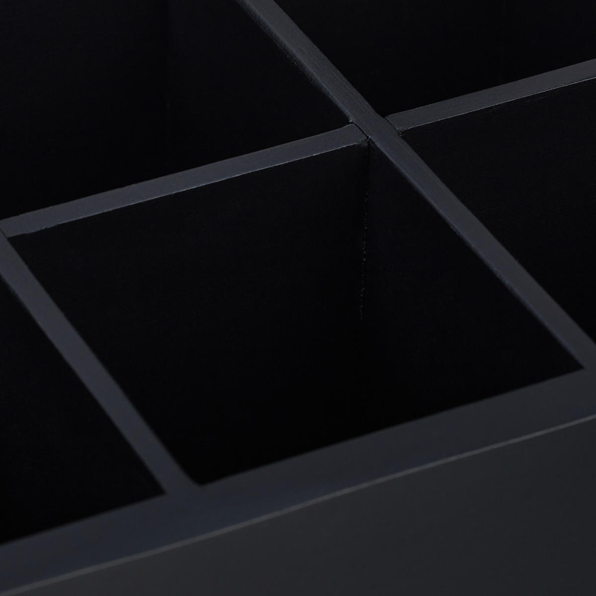 TEEBOX - Schwarz, Holz/Kunststoff (28/9/16cm) - Relaxdays