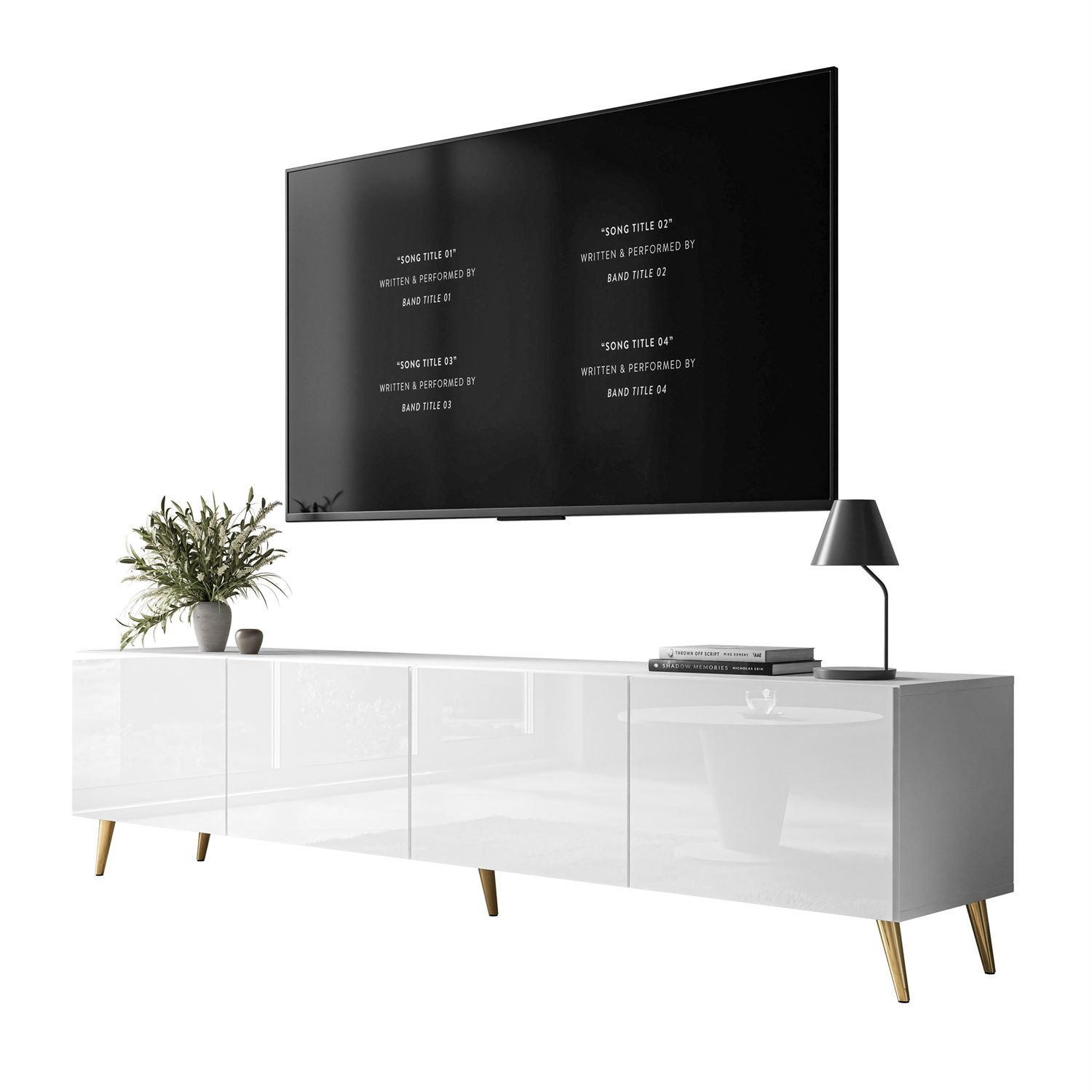 Lookway Tv-Schrank Weiß 200x49x40 cm