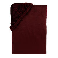 CASHMERE-TOUCH-SPANNBETTLAKEN 200x200 cm, Warmes Winter Bettlaken Bordeaux - Bordeaux, Textil (200/200cm) - Carpe Sonno