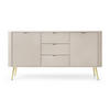 SIDEBOARD Zova Greige mit goldenen Beinen 168 cm - Taupe/Goldfarben, Holzwerkstoff/Metall (168/87/39cm) - Selsey