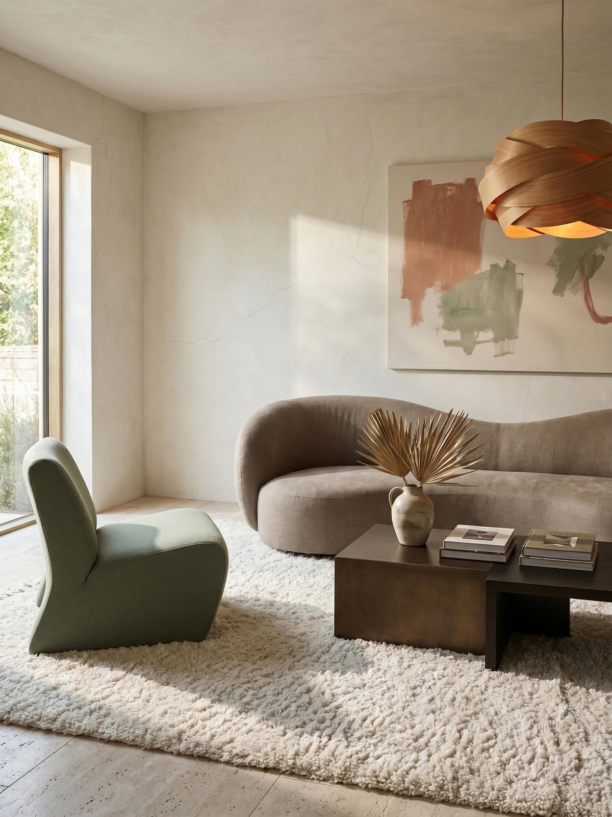 TEPPICH Waschbar Shaggy Uni Kuschelig Schlafzimmer Strapazierfähig Creme 300x400 cm OEKO-TEX – RHEIN - Beige, Textil (300/400cm) - KADIMA DESIGN