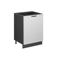 KÜCHENUNTERSCHRANK Fame-Line, Weiß Landhaus/Anthrazit, 60 cm 1 Tür ohne Arbeitsplatte - Anthrazit/Weiß, Holzwerkstoff (60/82/51.6cm) - Vicco