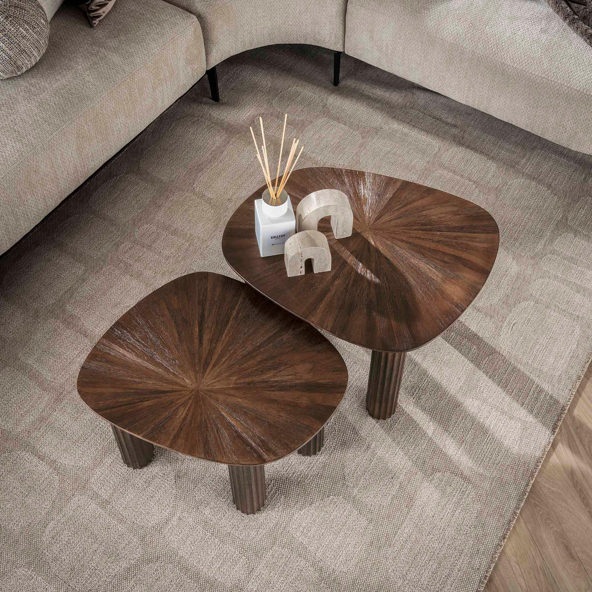 COUCHTISCH Maya Braun 50/62/43 cm 2er-Set - Braun, Holz (50/62/43cm) - Hoyz Collection