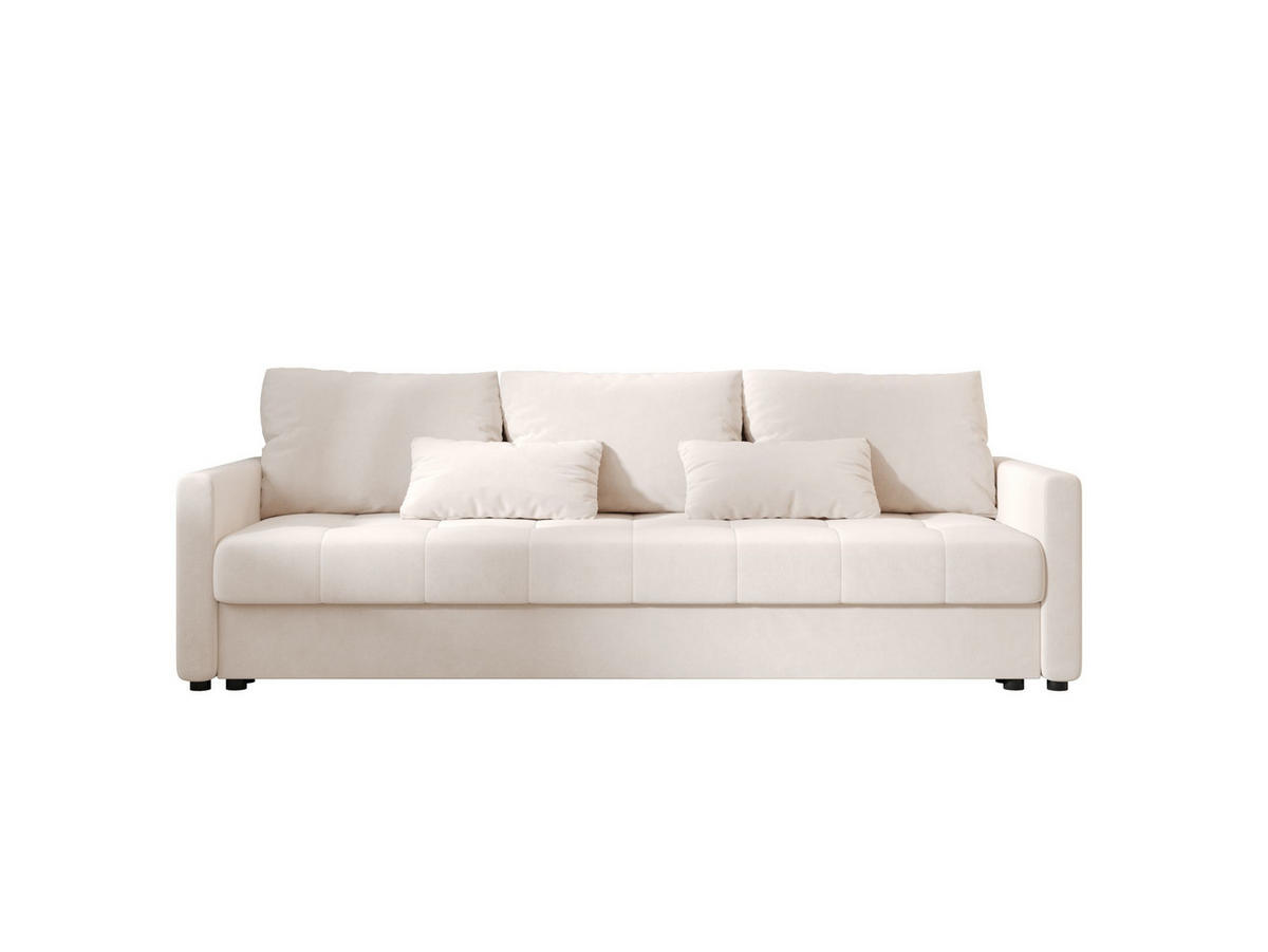 SOFA MOS mit Schlaffunktion ITAKA 16 mit Stauraum - Creme, Textil (84/72/220cm) - Bedante