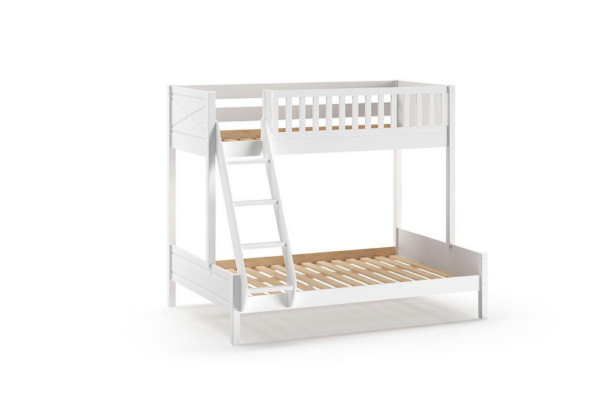 ETAGENBETT Karyl 208x175x158 aus Massivholz in Weiß - Weiß, Holz (90/200cm) - 58aufmkessel