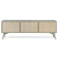 TV-SCHRANK - Abeto Grün RTV 158 - Eichefarben/Grün, Holz (158/52/38cm) - Möblo