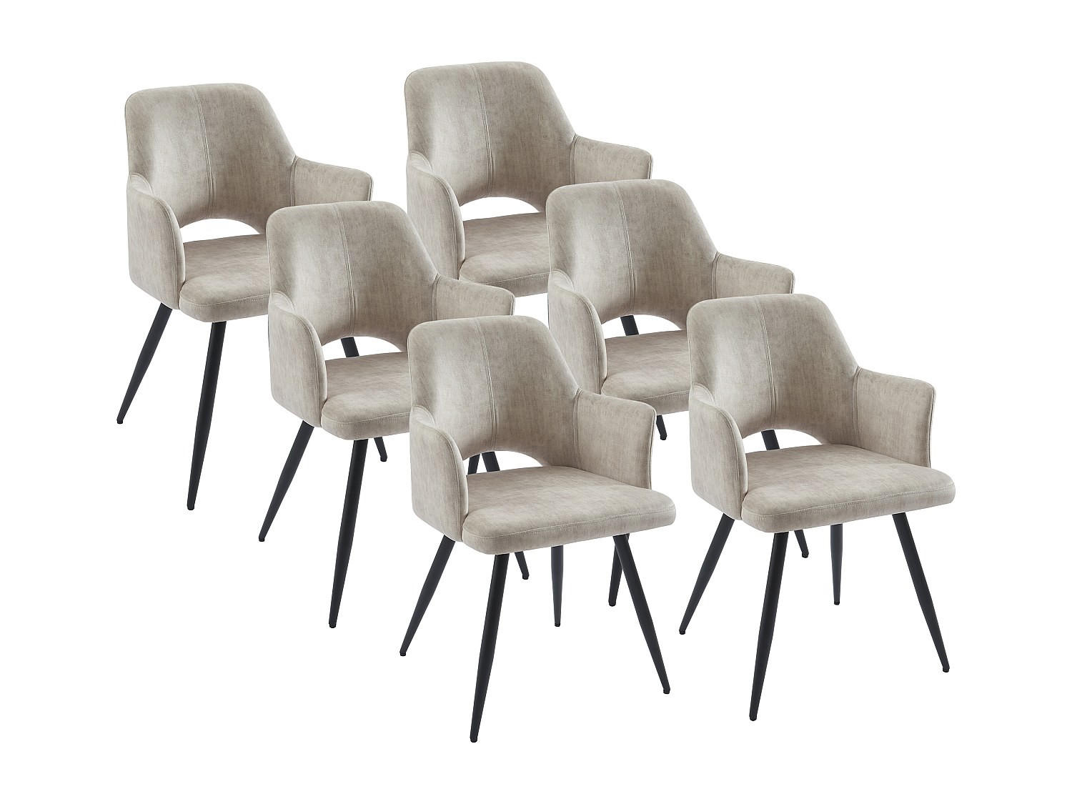 Vente-Unique Stuhl Beige 54x85x59 cm