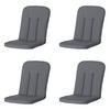 GARTENSTUHLKISSEN Rippe 100/48 cm 4er-Set - Grau, Textil (48/5/100cm) - Madison
