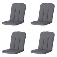 GARTENSTUHLKISSEN Rippe 100/48 cm 4er-Set - Grau, Textil (48/5/100cm) - Madison
