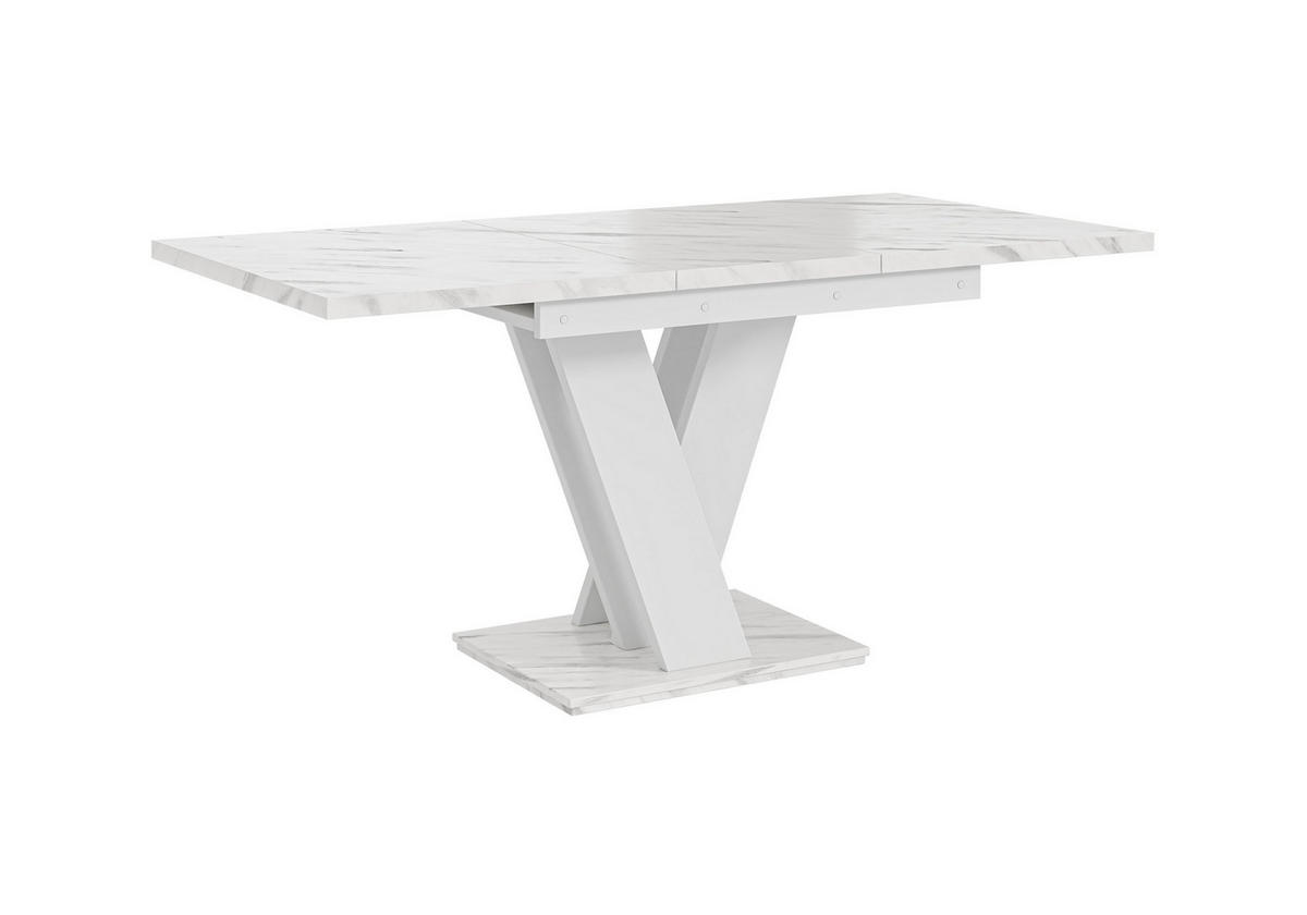 ESSTISCH MASSAR Ausziehbar 120 - 160 / 80 x 76 cm - Hellgrau/Weiß, Holz (120/80/76cm) - MASSENO