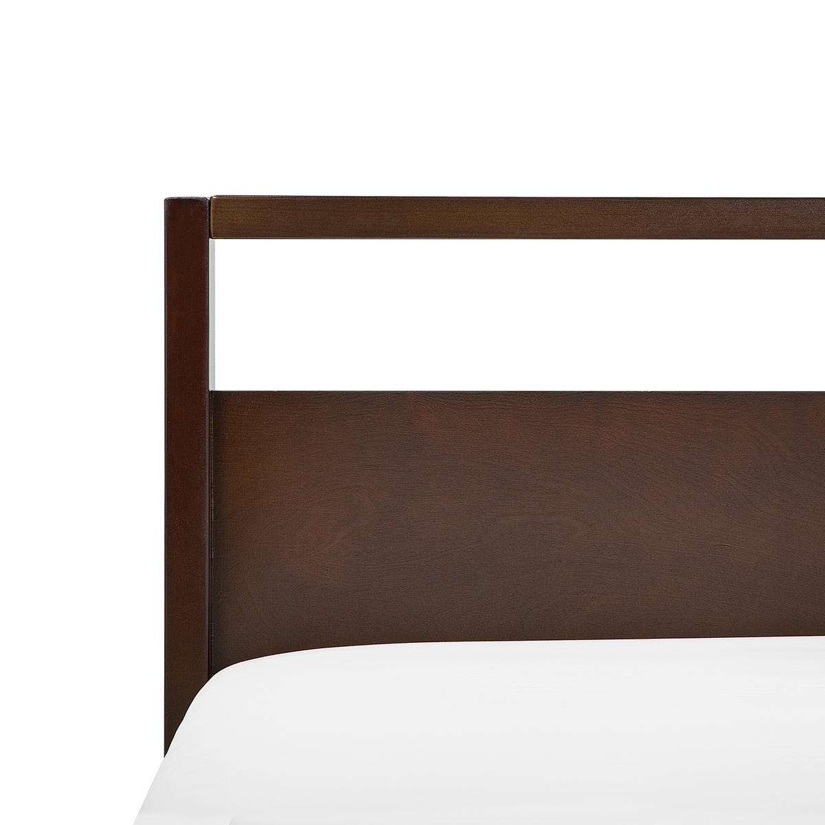 HOLZBETT 140/200cm Dunkler Holzfarbton Giulia - Dunkelbraun, Holz (140/200cm) - Beliani