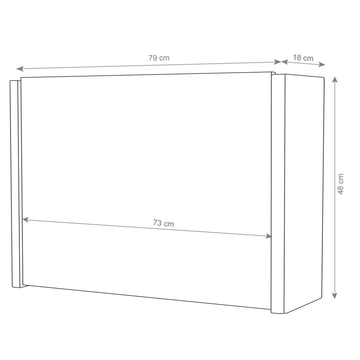 SPIEGELSCHRANK Hochglanz Schwarz - Schwarz Hochglanz, Holz (79/48/18cm) - MCW