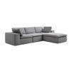 ECKSOFA modulbar - Stoff Grau - CORTOLINE - Grau, Textil (304/199cm) - Vente-Unique