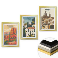 WANDBILDER 3er Set - 20x30 cm Goldrahmen - Ansichten Sedona Sintra Valletta Retro - Goldfarben, Kunststoff (20/30cm) - ArtPrintCave