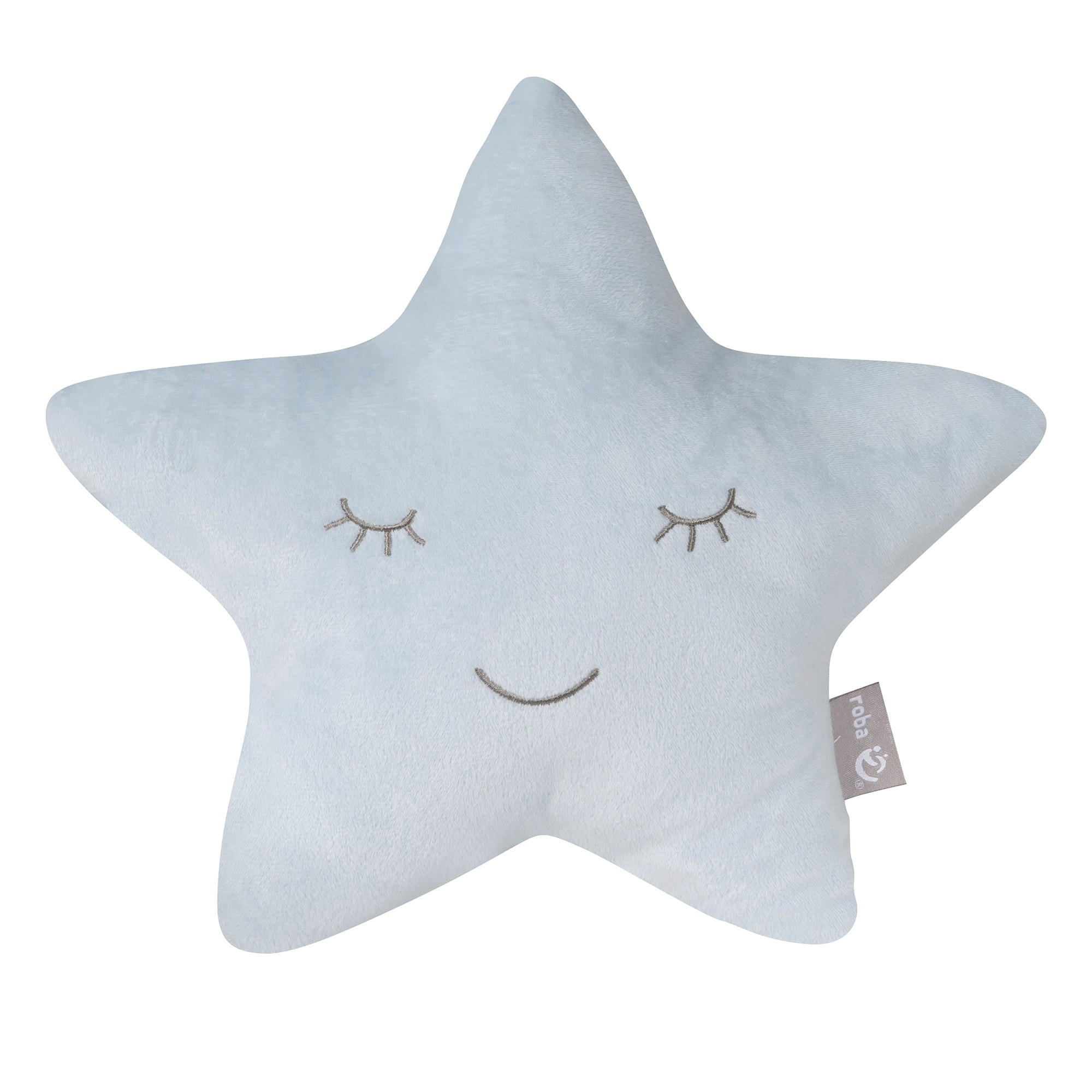 KUSCHEL- UND DEKOKISSEN Stern blau - Türkis, Textil (32/8cm) - Roba