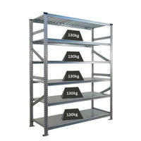 FACHBODENREGAL Proximo 210x150x60cm 6 Ebenen Beidseitig nutzbar Verzinkt - Silberfarben, Metall (150/210/60cm) - PROREGAL