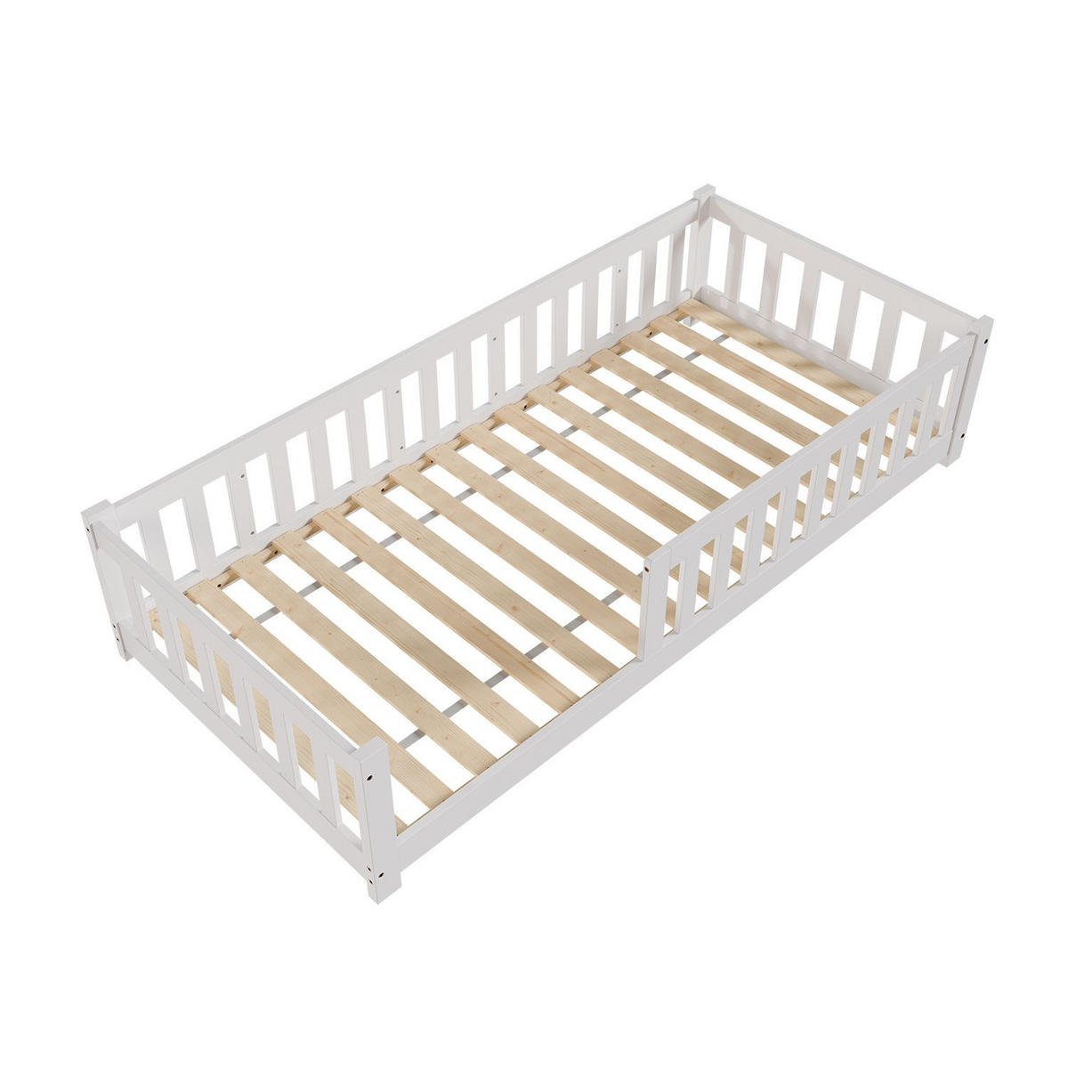 KINDERBETT Naya weiß 90x200 cm - Weiß, Holz (90/200cm) - Juskys