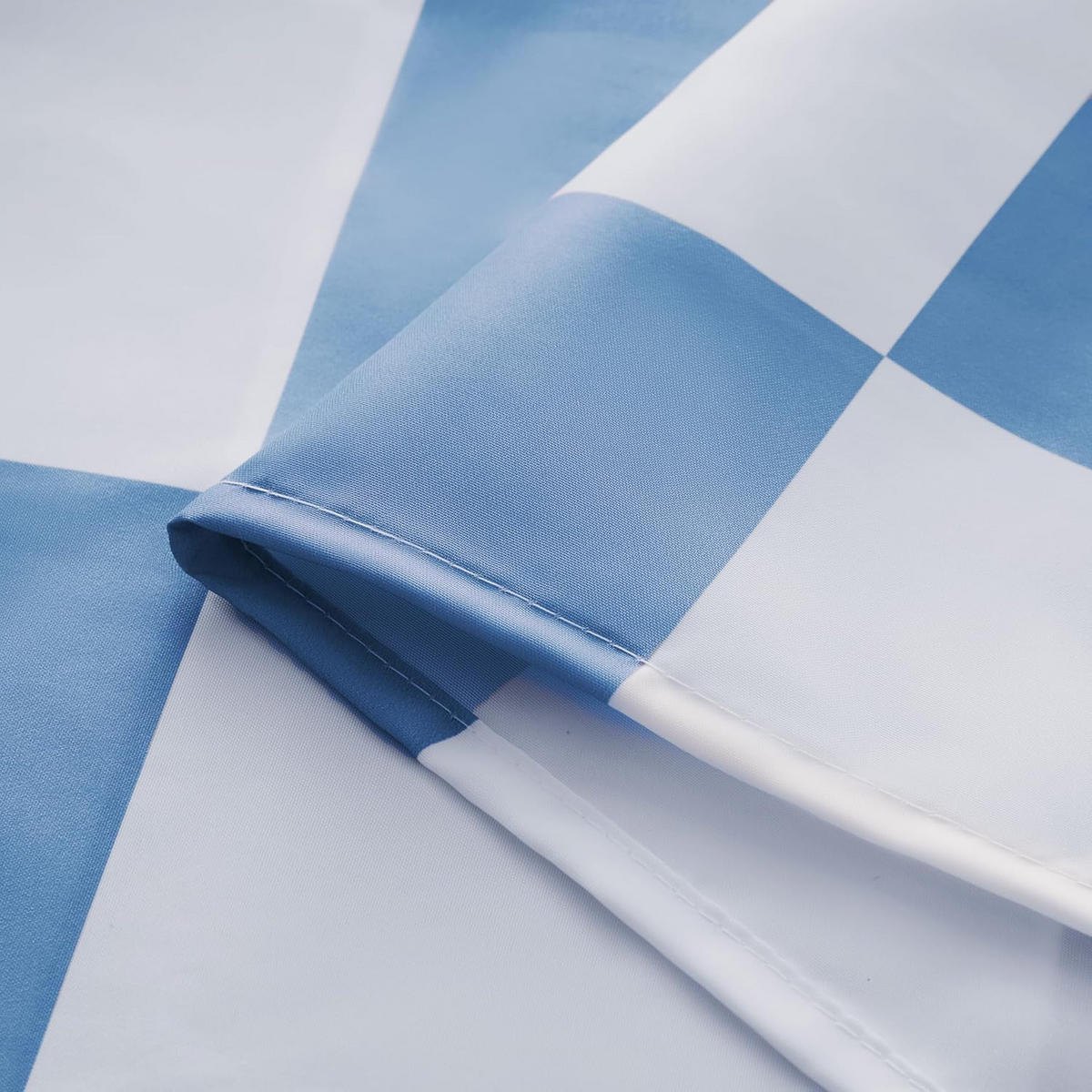 DUSCHVORHANG Karierter 180 x 180 cm - Blau, Textil (180/180cm) - Kaket