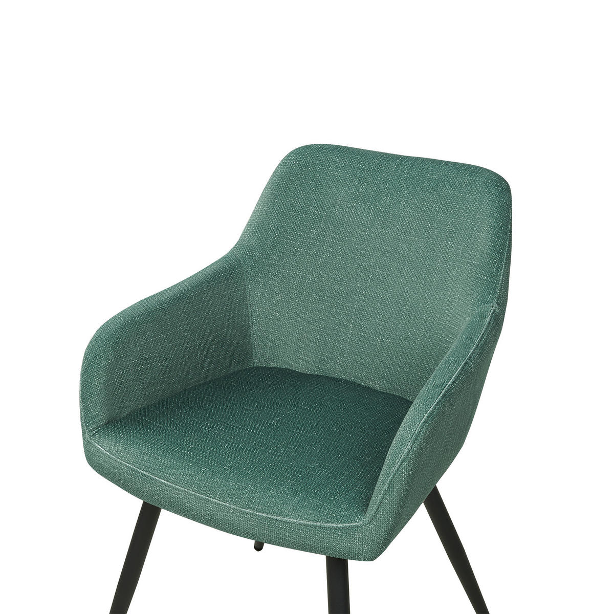 ESSZIMMERSTUHL 2er-Set Samt dunkelgrün Casmalia - Schwarz/Grün, Textil (59/78/62cm) - Beliani