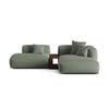 ECKSOFA modular rechts Martina aus strukturiertem Stoff moosgrün 2 Sitzplätze - Salbeigrün, Textil (176/285cm) - Micadoni