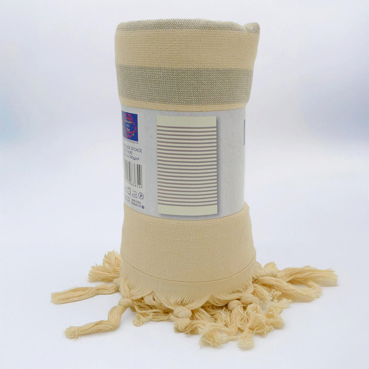 HAMAMTUCH mit Frottee-Fütterung Beige 90x160 340g/m² - Fidji Taupe - Beige, Textil (160/90cm) - LE COMPTOIR DE LA PLAGE