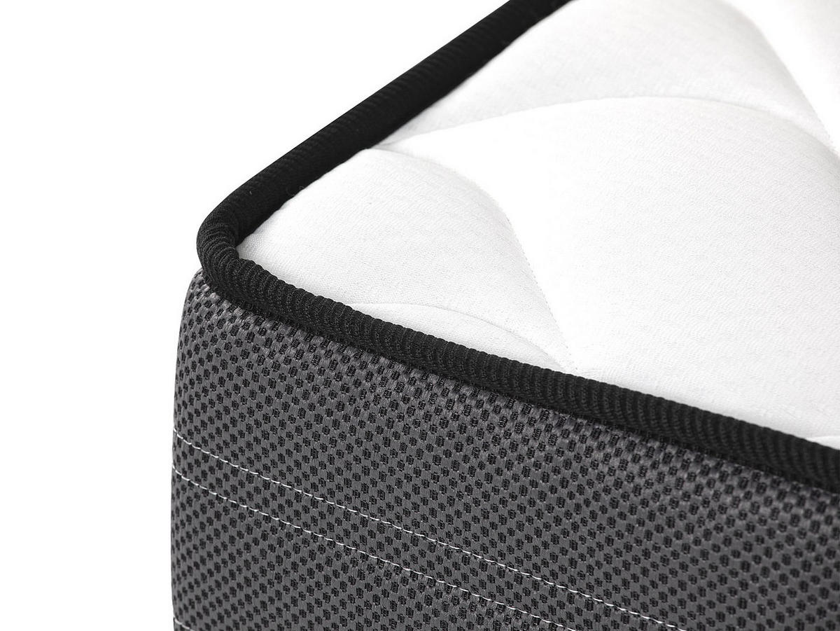 STANDARDMATRATZE - 2 Personen - stoff - weiß Ambracie - Weiß, Textil (140/190cm) - Vente-Unique