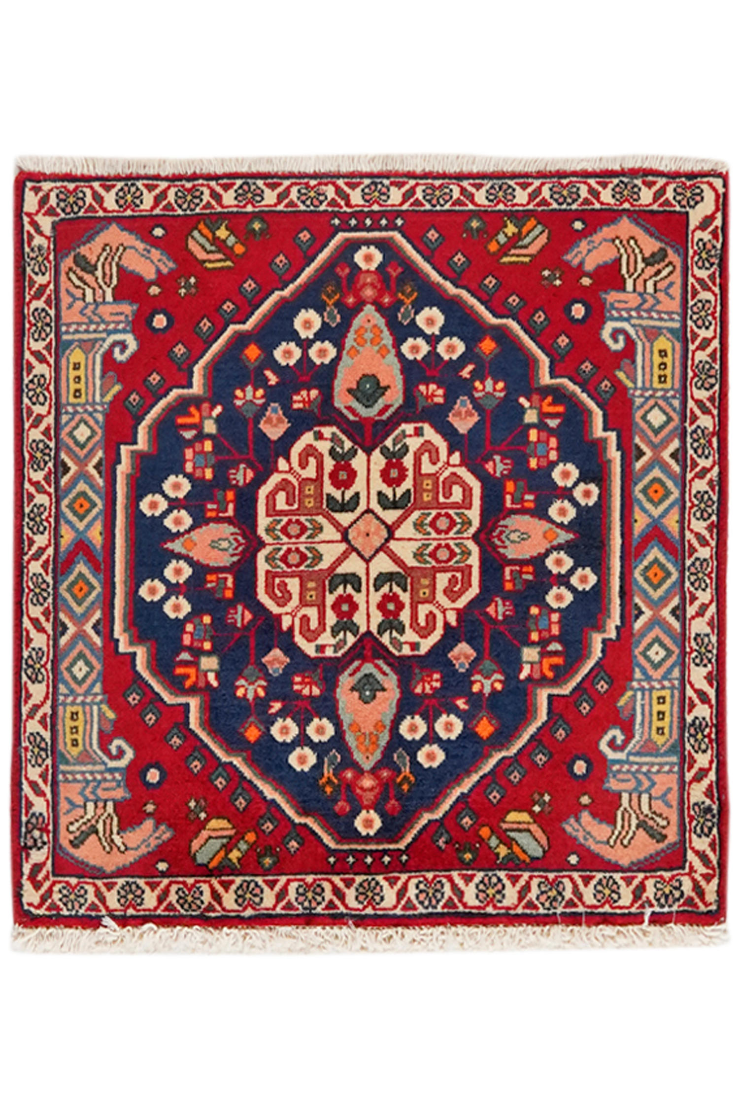 TEPPICH Gashgai Mehrfarbig 58/57 cm Schurwolle - Multicolor, Textil (57/58cm) - Looma