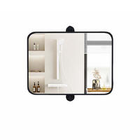 BADEZIMMERSPIEGEL Schwarz - Schwarz, Glas (66.5/2.5/76.5cm) - COSTWAY