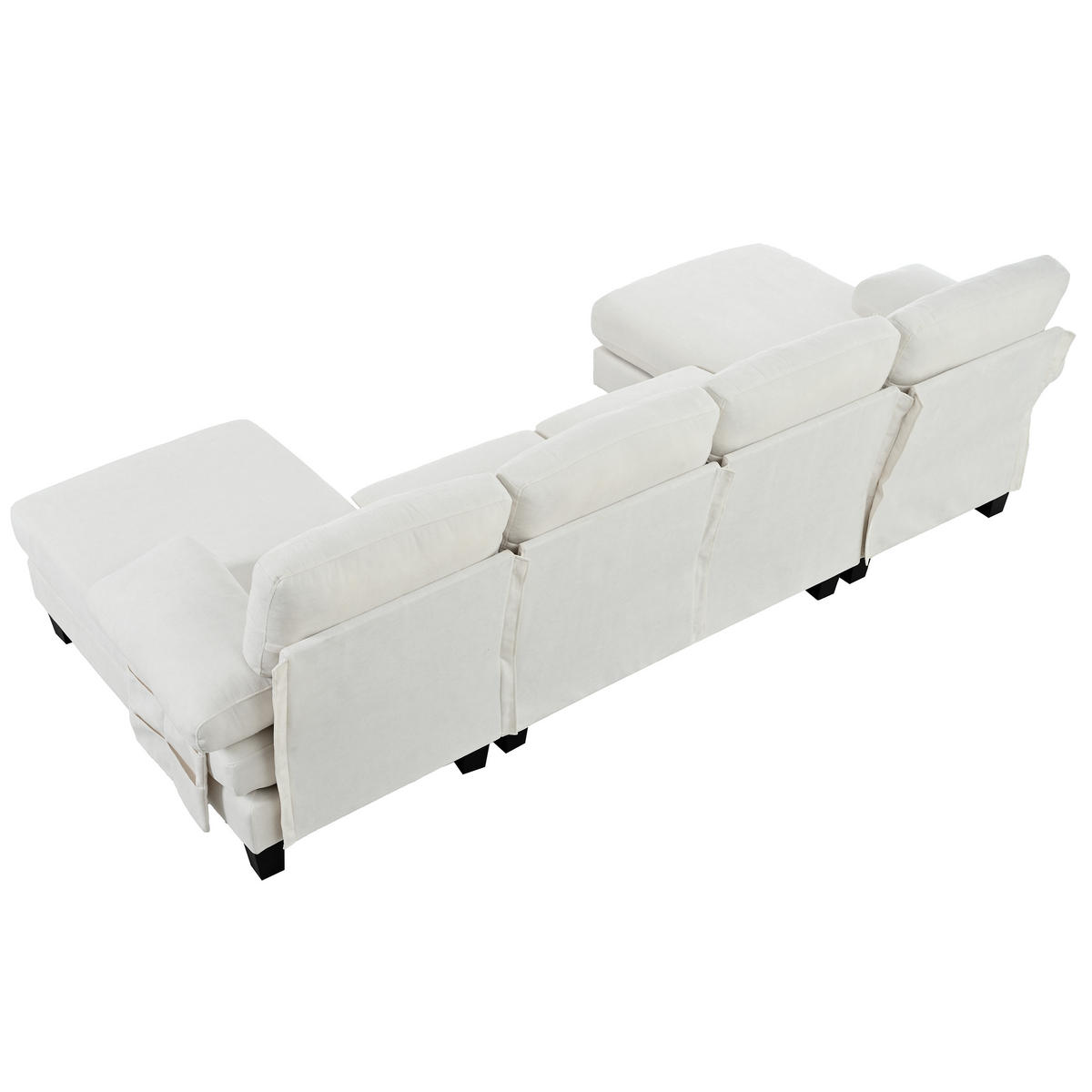 WOHNLANDSCHAFT DE-34680 beidseitige Chaiselongue Beige - Beige, Textil (128/84/242cm) - ComfortXL