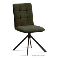ESSZIMMERSTUHL (8er-Set) Drucy 47x91x60 Schwarz/Khaki - Dunkelgrün/Schwarz, Kunststoff (60/91/47cm) - 58aufmkessel