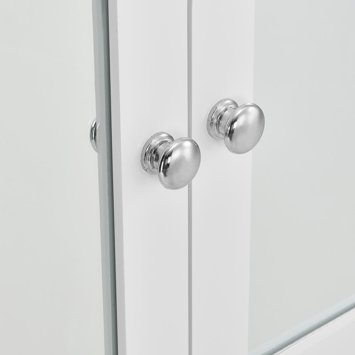 SPIEGELSCHRANK - Weiß, Holzwerkstoff (56/58/13cm) - [en.casa]