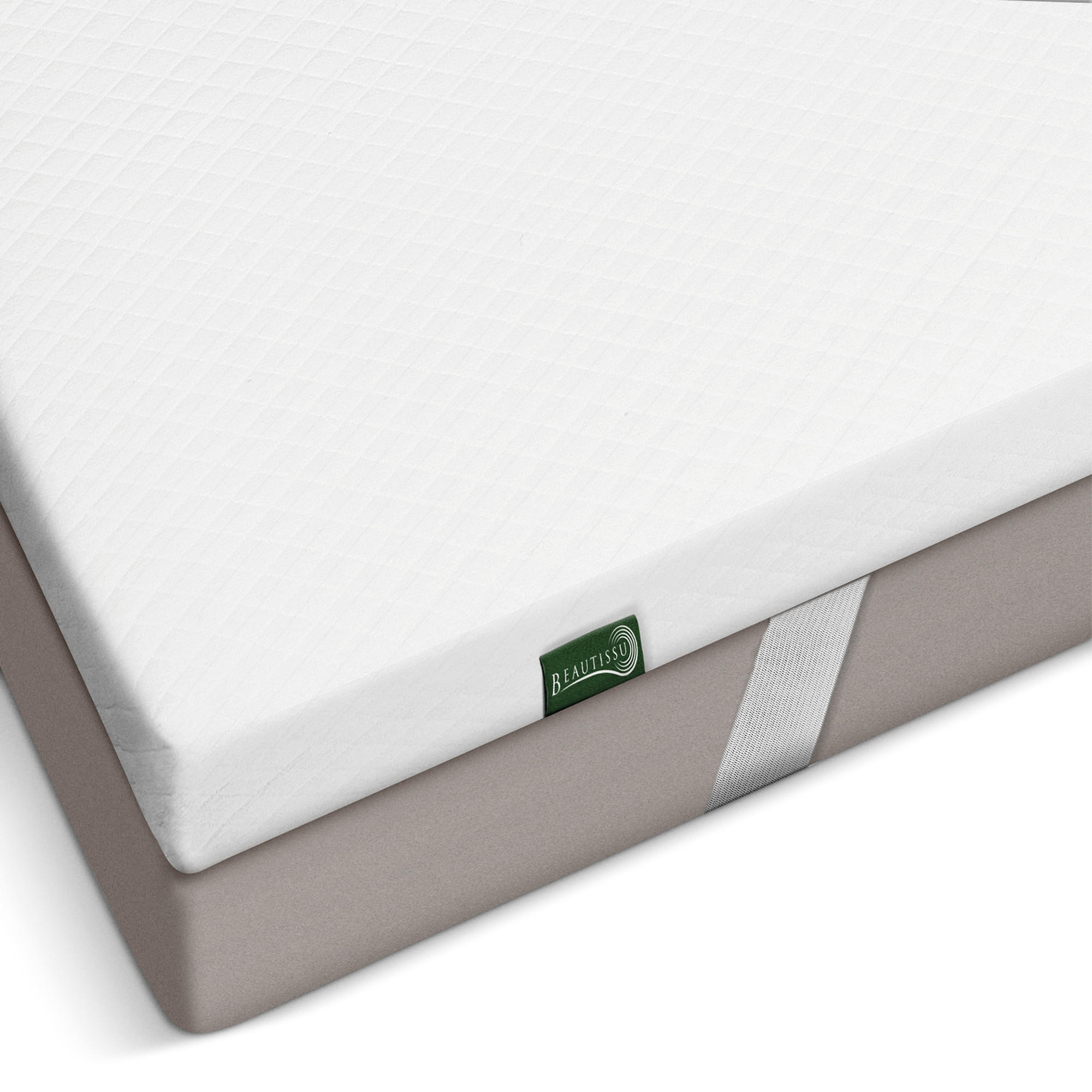 Beautissu Topper Weiß 100x200 cm