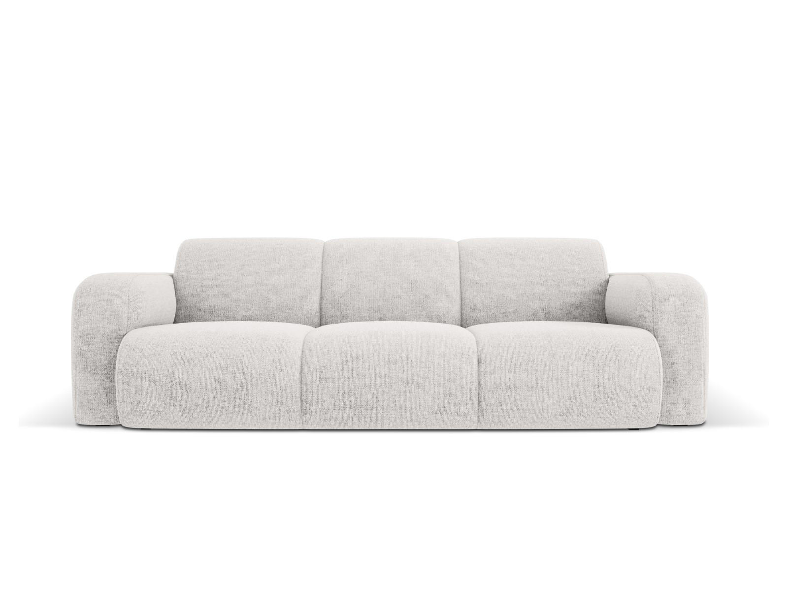SOFA Molino aus Chenille-Stoff hellgrau 3 Sitzplätze - Hellgrau, Textil (95/72/235cm) - Micadoni