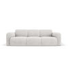 SOFA Molino aus Chenille-Stoff hellgrau 3 Sitzplätze - Hellgrau, Textil (95/72/235cm) - Micadoni