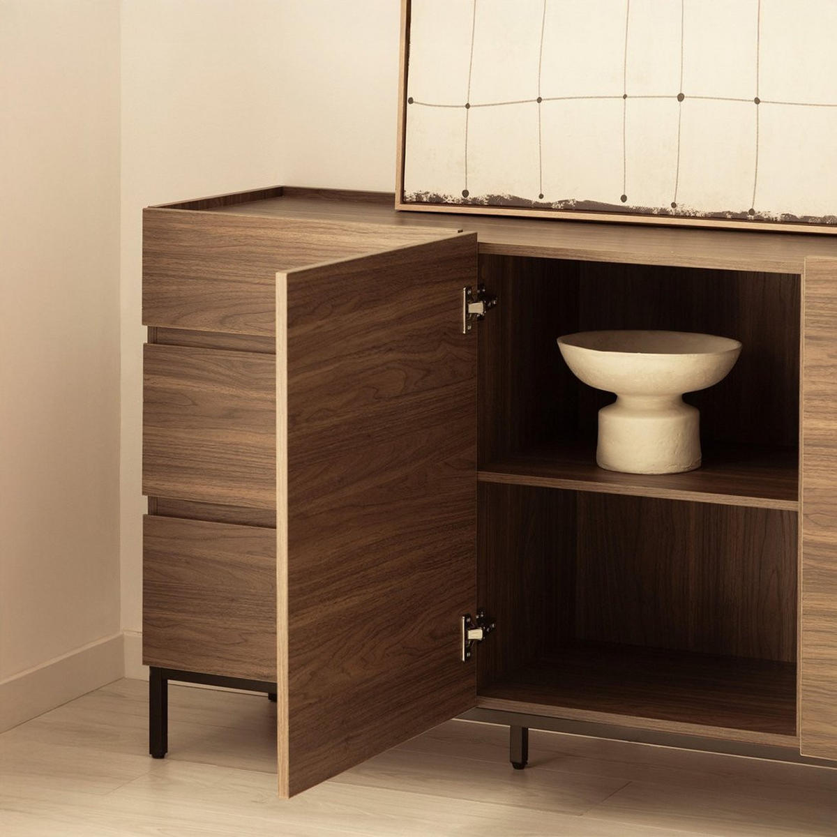 SIDEBOARD GROSSES Peyton Walnuss 150 cm x 80 cm - Walnussfarben, Holzwerkstoff (150/80/40cm) - Klast Home