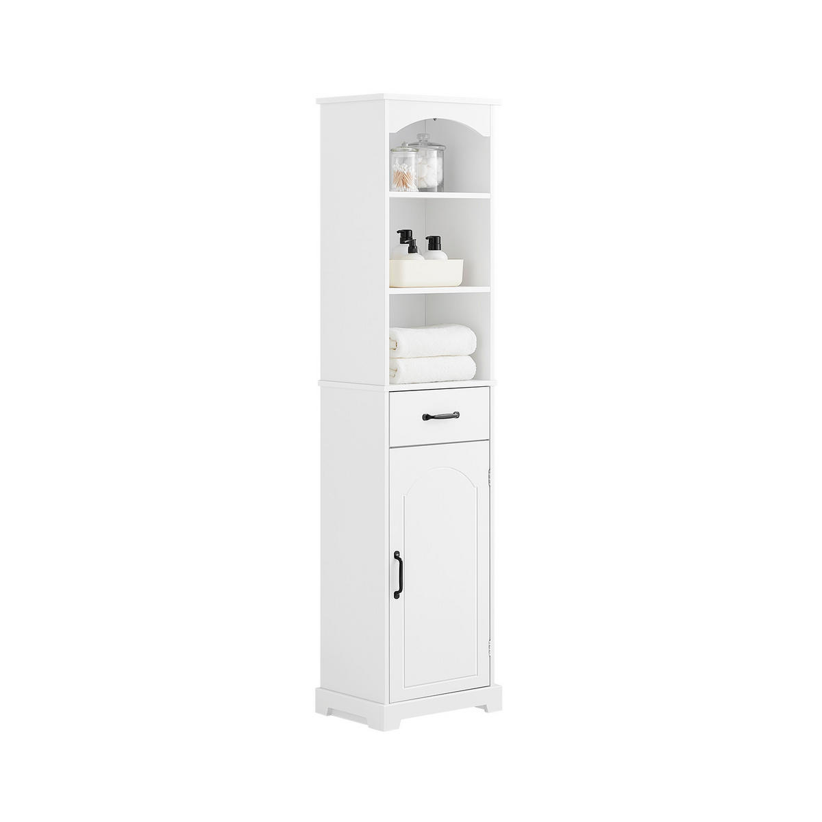 HOCHSCHRANK Weiß - Weiß, Holzwerkstoff (42/172/30cm) - SoBuy